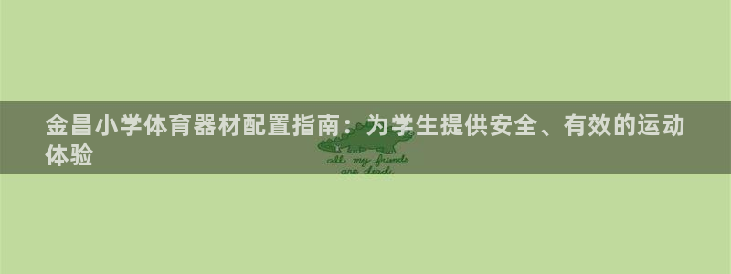 富联娱乐怎么样知乎：金昌小学体育器材配置指南：为学生
