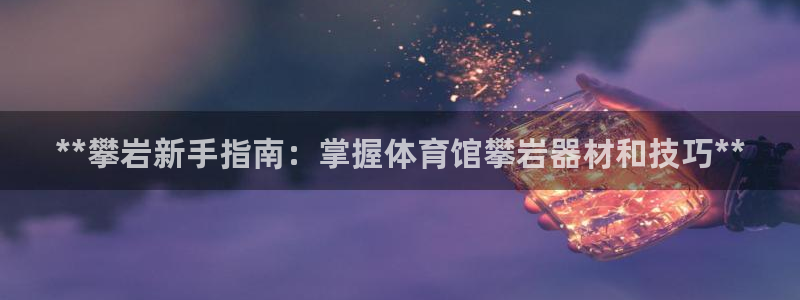 富联娱乐平台开户流程图：**攀岩新手指南：掌握体育馆