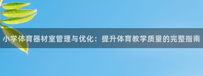 富联娱乐登录地址：小学体育器材室管理与优化：提升体育